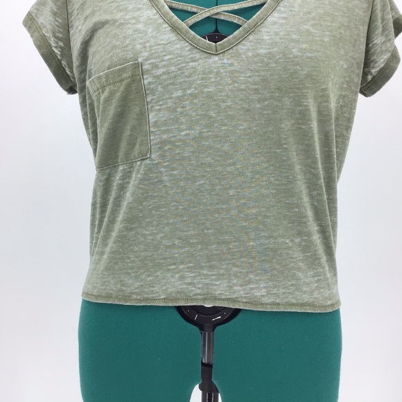 Jack by BB Dakota Cross My Heart Burnout Tee, S - Picture 3 of 16